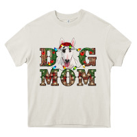 Cream Christmas Dog Mom Bull Terrier Heavy Core Tee - RanaPortraitStore