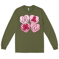 Army Green mama candy hearts Long Sleeve Tee - LillyAllenDesigns