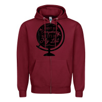 Burgundy i haven't been everywhere but it's on my list travel t shirt Zipper Hoodie - baoMotion