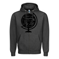 Charcoal Heather i haven't been everywhere but it's on my list travel t shirt Zipper Hoodie - baoMotion