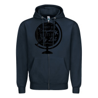 Navy i haven't been everywhere but it's on my list travel t shirt Zipper Hoodie - baoMotion