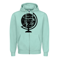 Seafoam i haven't been everywhere but it's on my list travel t shirt Zipper Hoodie - baoMotion