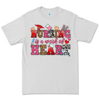 Dove Grey nursing is a work of heart Premium Tee - OliviaCreatesArt