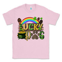 Bubblegum Pink Lucky dog St. Patrick's Day Classic Tee - CowGirlArtShop
