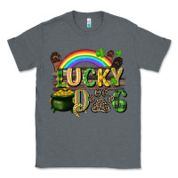 Charcoal Heather Lucky dog St. Patrick's Day Classic Tee - CowGirlArtShop