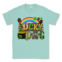Seafoam Lucky dog St. Patrick's Day Classic Tee - CowGirlArtShop