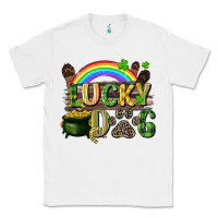 White Lucky dog St. Patrick's Day Classic Tee - CowGirlArtShop