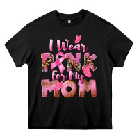 Black i wear pink for my mom Heavy Core Tee - CowGirlArtShop