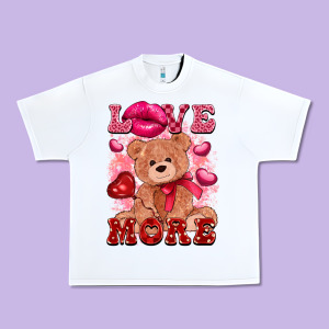 Love More With Toy Bear Urban Heavy Tee Designed By Fadigitalartstudio