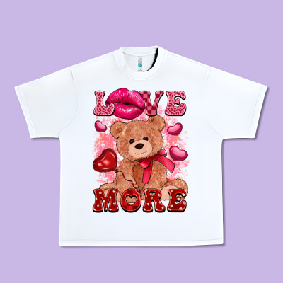 Love More With Toy Bear Urban Heavy Tee Designed By Fadigitalartstudio