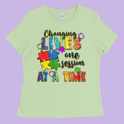 Changing Lives One Session At A Time Ladies Tee Designed By Fadigitalartstudio