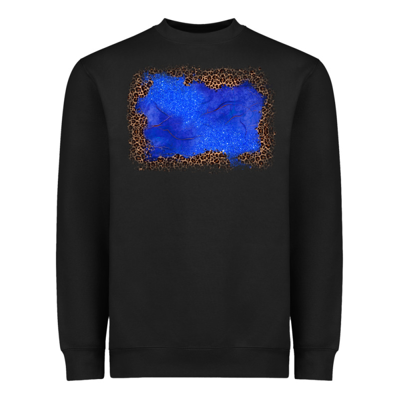 Gemstone Blue Leopard Background Heavyweight Sweatshirt by JahusDesignShop | Teevron