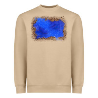 Mushroom gemstone blue leopard background Heavyweight Sweatshirt - JahusDesignShop
