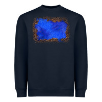 Navy gemstone blue leopard background Heavyweight Sweatshirt - JahusDesignShop