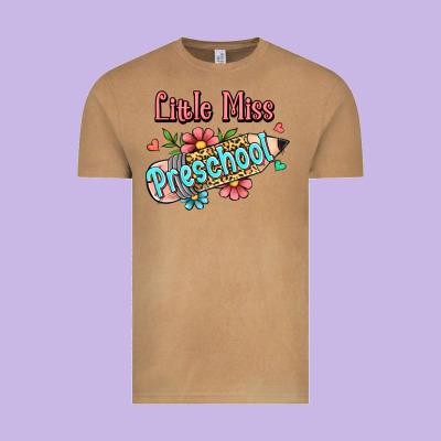 Little Miss Preschool Vintage Tee Designed By Ranaportraitstore