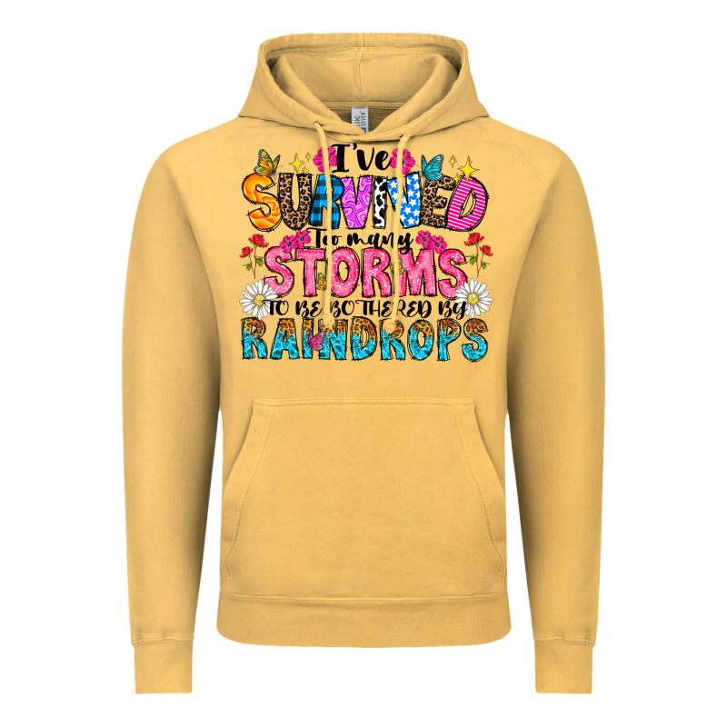Ive Survived Too Many Storms To Be Thered By Raind Vintage Hoodie by CowhideDigitalArt | Teevron