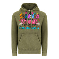 Vintage Olive ive survived too many storms to be thered by raind Vintage Hoodie - CowhideDigitalArt
