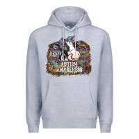 Heather Grey autism awareness2 Premium Hoodie - SublimationCraftShop