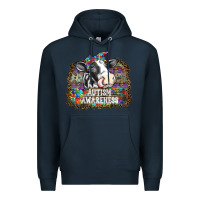 Navy autism awareness2 Premium Hoodie - SublimationCraftShop