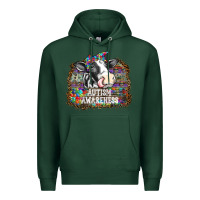 Sports Green autism awareness2 Premium Hoodie - SublimationCraftShop
