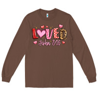 Chestnut loved john 3 16 Long Sleeve Tee - LillyAllenDesigns