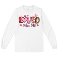 White loved john 3 16 Long Sleeve Tee - LillyAllenDesigns
