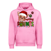 Fuchsia Pink merry pawmas christmas chihuahua Urban Hoodie - Jasminsmagicworld