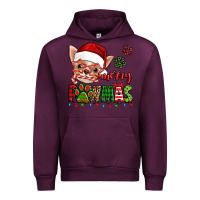 Mauve Wine merry pawmas christmas chihuahua Urban Hoodie - Jasminsmagicworld