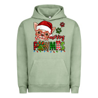 Pigment Oil Green merry pawmas christmas chihuahua Urban Hoodie - Jasminsmagicworld