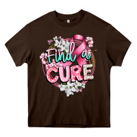 Chocolate Brown find a cure cancer awareness Heavy Core Tee - CowGirlArtShop
