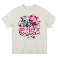 Cream find a cure cancer awareness Heavy Core Tee - CowGirlArtShop