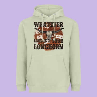 Longhorn Bullskull Whatever Lossos Your Longhorn Heavyweight Hoodie Designed By Jahusdesignshop