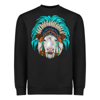 Black simmental indian headdress Heavyweight Sweatshirt - JahusDesignShop