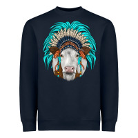 Navy simmental indian headdress Heavyweight Sweatshirt - JahusDesignShop