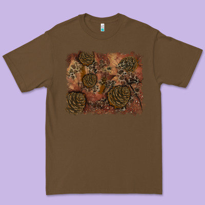 Glitter Leopard Fall Background Premium Tee Designed By Ranaportraitstore