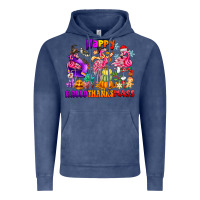 Vintage Denim Happy Hallo Thanks Mas Vintage Hoodie - CowhideDigitalArt