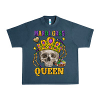Midnight Navy skull mardi gras queen Urban Heavy Tee - FaDigitalArtStudio