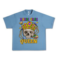 Pebble Blue skull mardi gras queen Urban Heavy Tee - FaDigitalArtStudio
