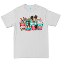 Dove Grey pig coffee cups Premium Tee - OliviaCreatesArt