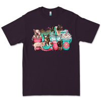 Plum pig coffee cups Premium Tee - OliviaCreatesArt
