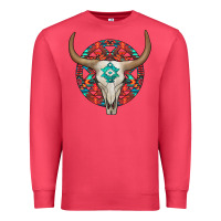 Cardinal turquoise aztec bullskull Premium Sweatshirt - JahusDesignShop