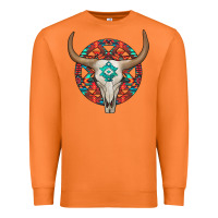 Carrot turquoise aztec bullskull Premium Sweatshirt - JahusDesignShop