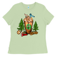 Matcha camping cold drink frappe Ladies Tee - FaDigitalArtStudio
