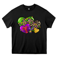 Black mardi gras hearts Heavy Core Tee - CowGirlArtShop