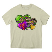 Mardi Gras Hearts Heavy Core Tee | Teevron