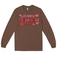 Chestnut happy valentine's day Long Sleeve Tee - LillyAllenDesigns