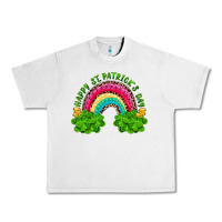 Lunar Rock Happy St. Patrick's Day Rainbow And Shamrock Urban Heavy Tee - RanaPortraitStore