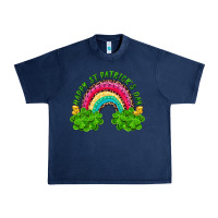 Navy Happy St. Patrick's Day Rainbow And Shamrock Urban Heavy Tee - RanaPortraitStore