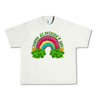Pistachio Happy St. Patrick's Day Rainbow And Shamrock Urban Heavy Tee - RanaPortraitStore