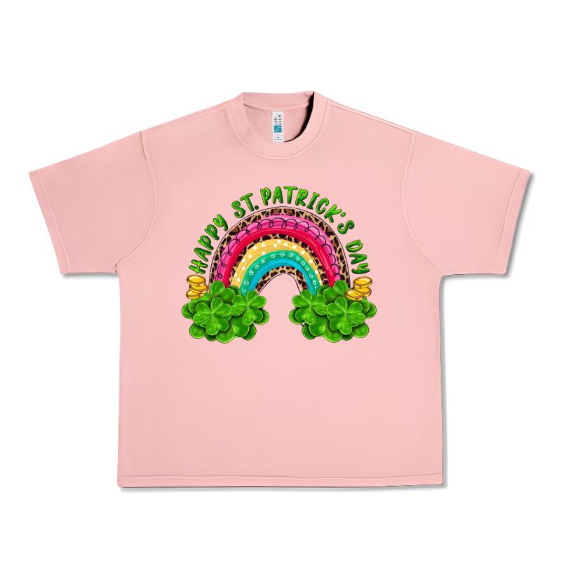Happy St. Patrick's Day Rainbow And Shamrock Urban Heavy Tee by RanaPortraitStore | Teevron